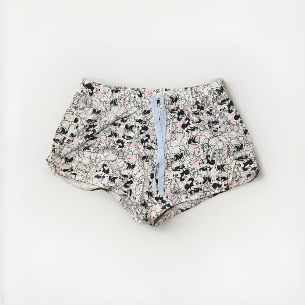 LADIES DISNEY Grey Pink BLUE PYJAMAS SIZE Large T SHIRT & SHORTS SET PJ - Picture 8 of 9